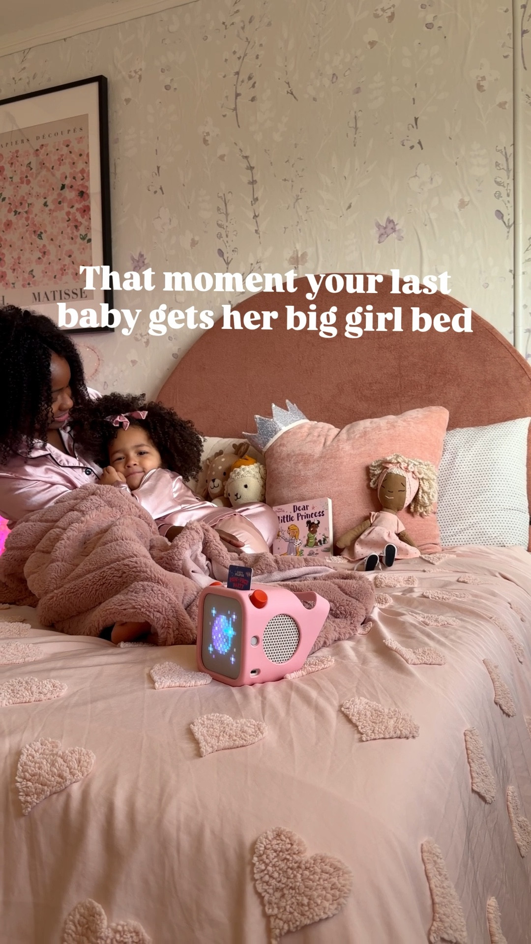 This one hit me right in the heart.
#AD
From rocking her to sleep in her crib to watching her climb into her very first big girl bed, I’m not okay 🥹 Her one request for this room was simple it had to be pink. So I leaned into it while still keeping it a space that feels calm, cozy, and timeless. The Kenzie Upholstered Full Bed with storage drawer from @maxandlilyfurniture was the perfect fit. She gets her dreamy pink moment and I get a bed that’s beautifully made, safe, functional, and designed to grow with her. These little milestones always remind me how fast it all goes 🤍 #mymaxandlily

#LTKmomlife #LTKKids #LTKHome