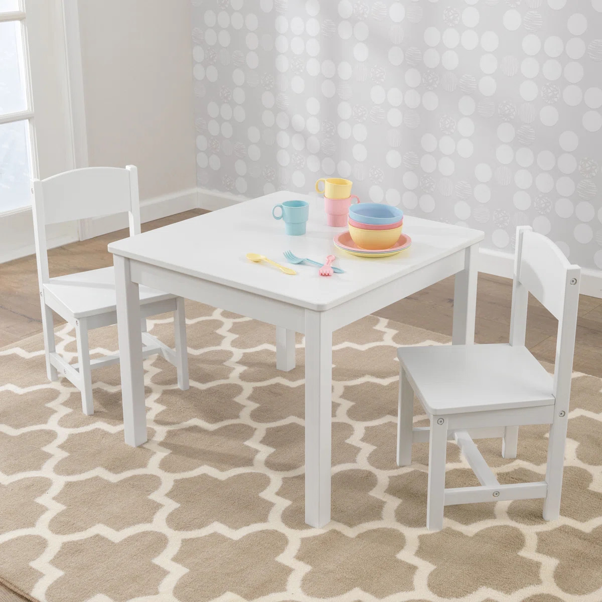 KidKraft Wooden Aspen Table & 2 Chair Set, Children's Furniture - White & Reviews | Wayfair | Wayfair North America