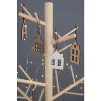 Christmas Scandi House Hanging Decoration Set Of 5 - Wooden/Scandinavian Hygge Village Baubles | Etsy (UK)