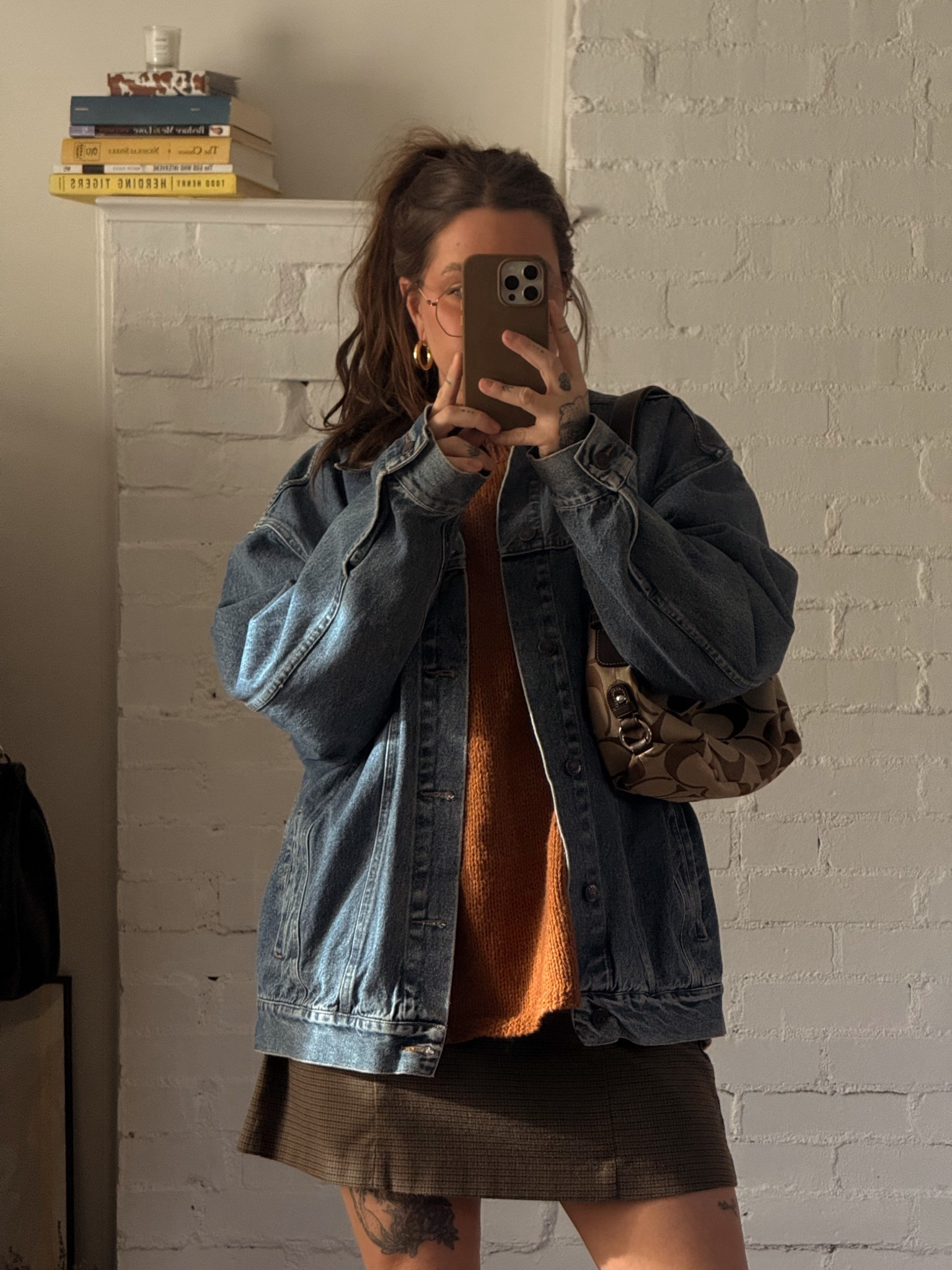 wearing a medium in my sweater! skirt and jacket are thrifted but linked a few similars! 

#LTKStyleTip #LTKSeasonal #LTKHoliday