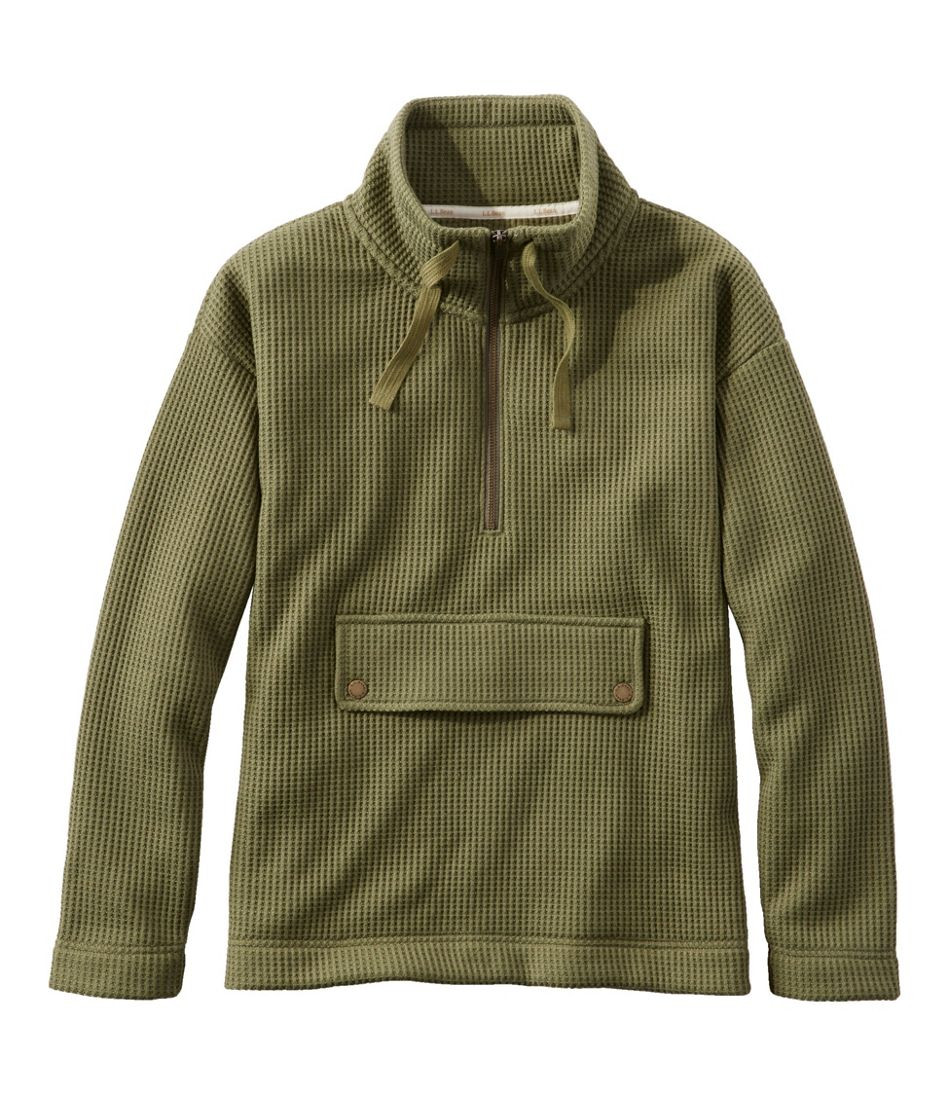Women's Birchwood Brushed Waffle Anorak | Sweatshirts at L.L.Bean | L.L. Bean