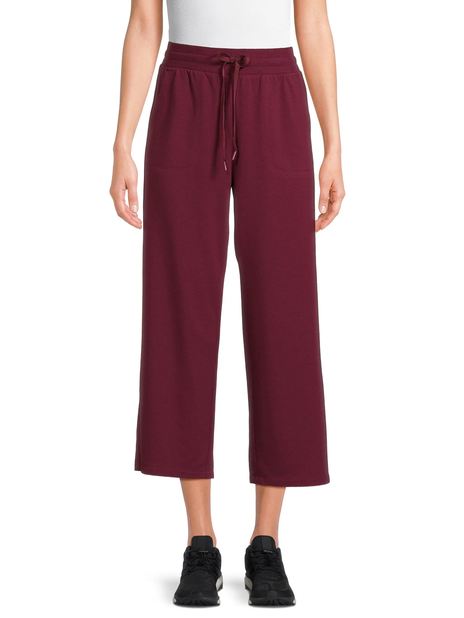 Athletic Works Women's Wide Leg Cropped Pants, Sizes XS-XXXL | Walmart (US)