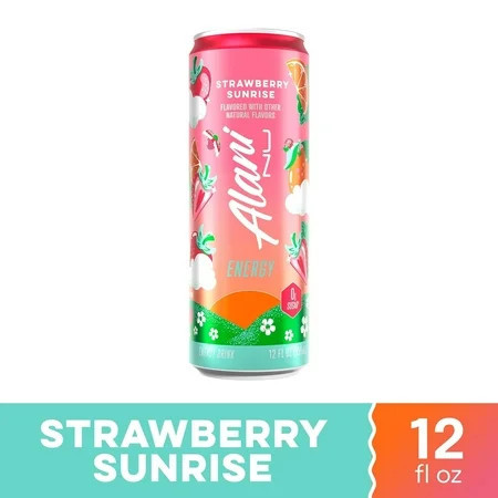 Alani Nu Energy Drink Strawberry Sunrise 12oz - pack of 4 | Walmart (US)
