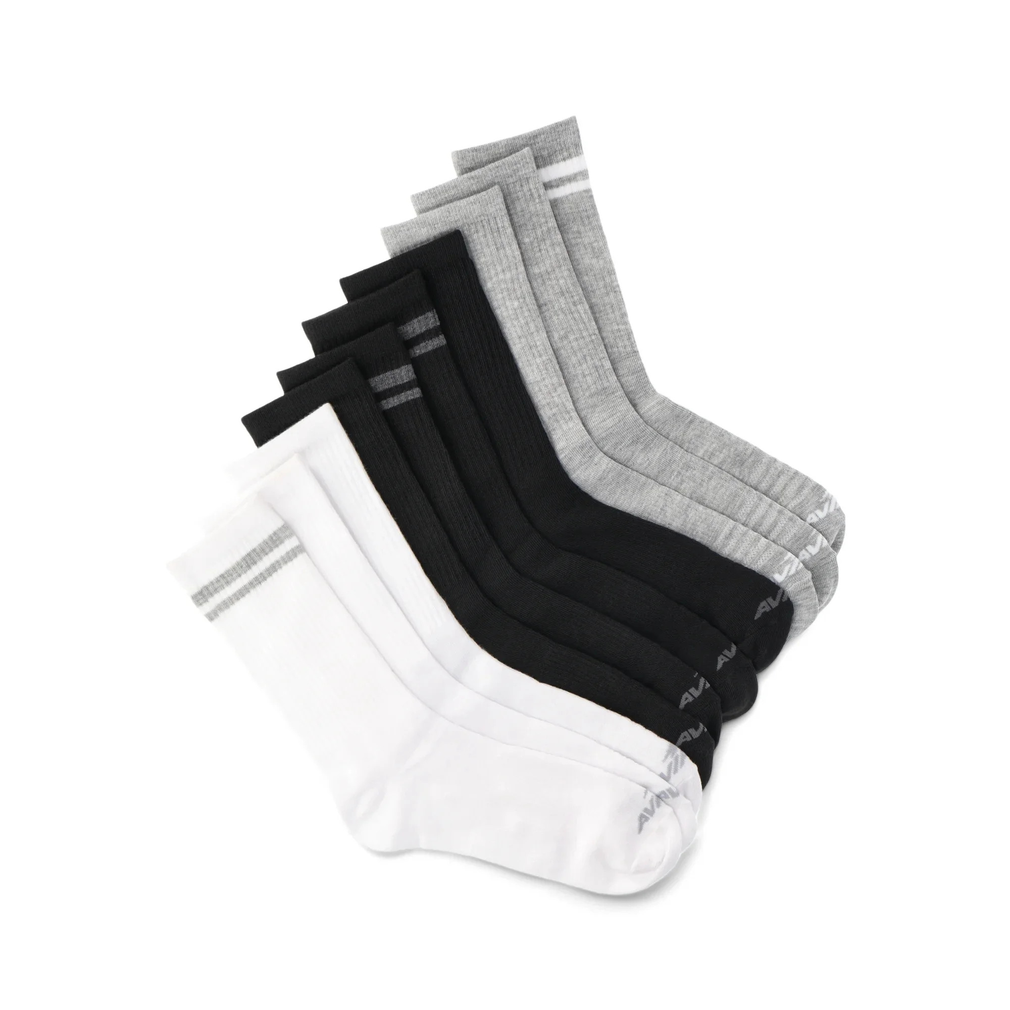 Avia Women's Performance Lightweight Crew Socks, Stocking Stuffers, 10-Pack | Walmart (US)