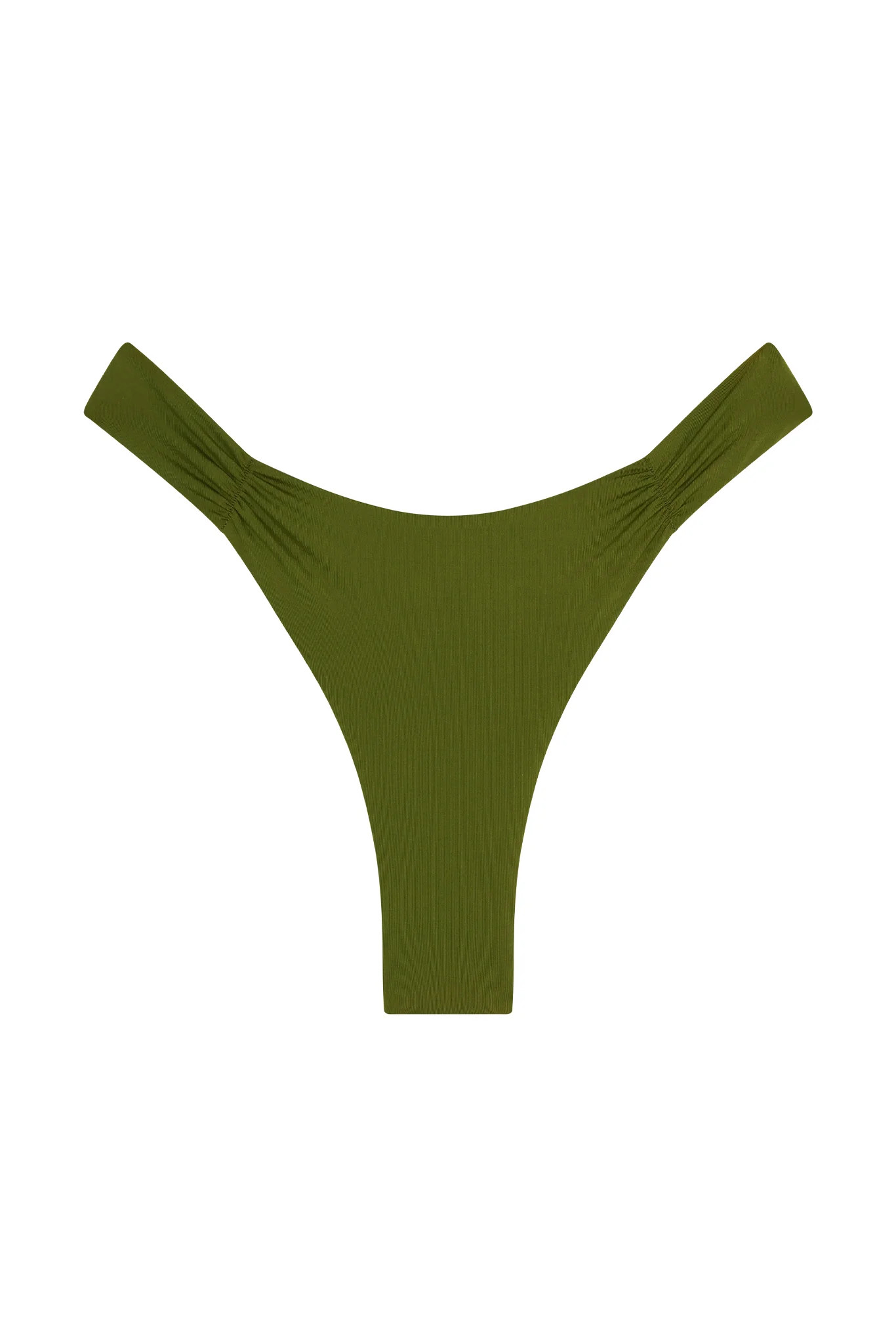 Clovelly High Leg Bottom - Olive | Monday Swimwear