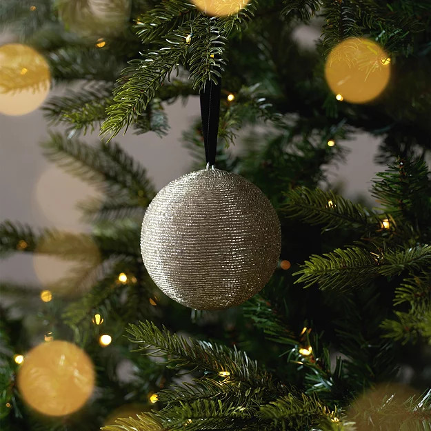 Ultimate Beaded Bauble – 10.5cm | The White Company (UK)