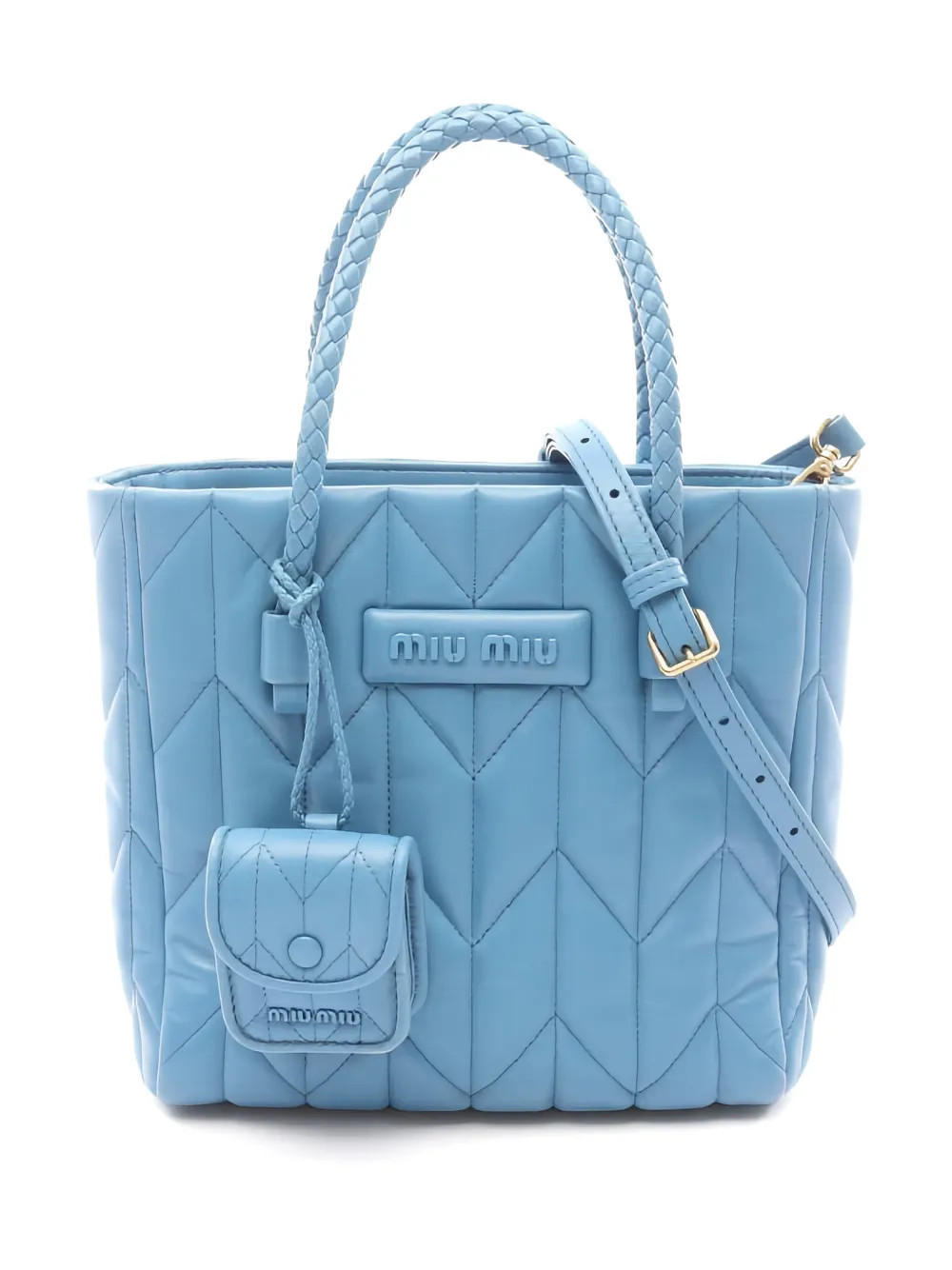 Miu Miu Pre-Owned 2010s Trapuntat handbag - Blue | Farfetch Global