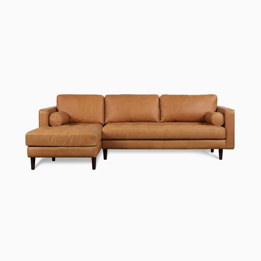 Dennes Leather 2-Piece Chaise Sectional (102") | West Elm (US)