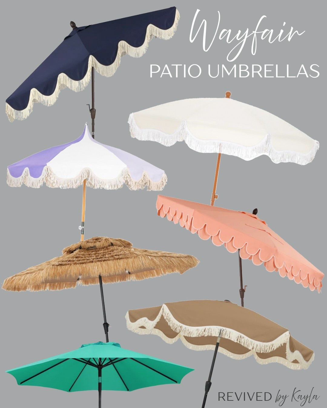 Round up of patio umbrellas from Wayfair! They have the cutest options 😍

#patio #patioupdate #outdoordecor #outdoorfurniture #patiodecor outdoor furniture, pool decor, patio decor, patio umbrella 

#LTKHome #LTKFindsUnder100 #LTKSwim