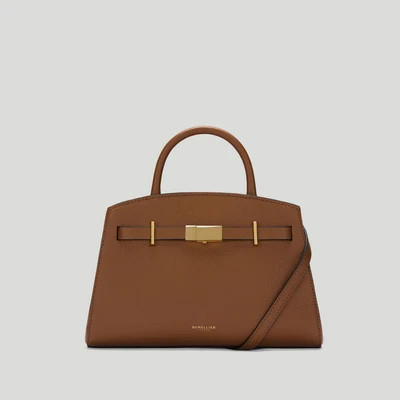 DeMellier The Small Hudson in Tan Small Grain Leather Crossbody bag | DeMellier