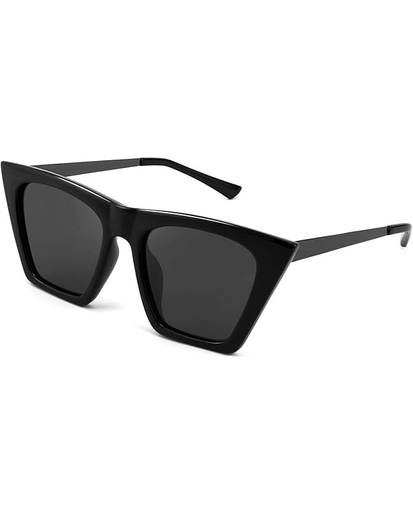 FEISEDY Vintage Polarized Square Cat Eye Sunglasses Women Trendy Fashion Cateye Polarized Sunglas... | Amazon (US)