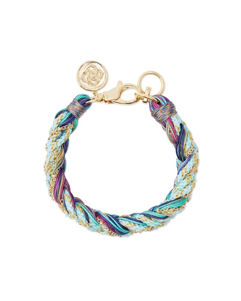 Masie Gold Corded Friendship Bracelet in Mint Mix Paracord | Kendra Scott