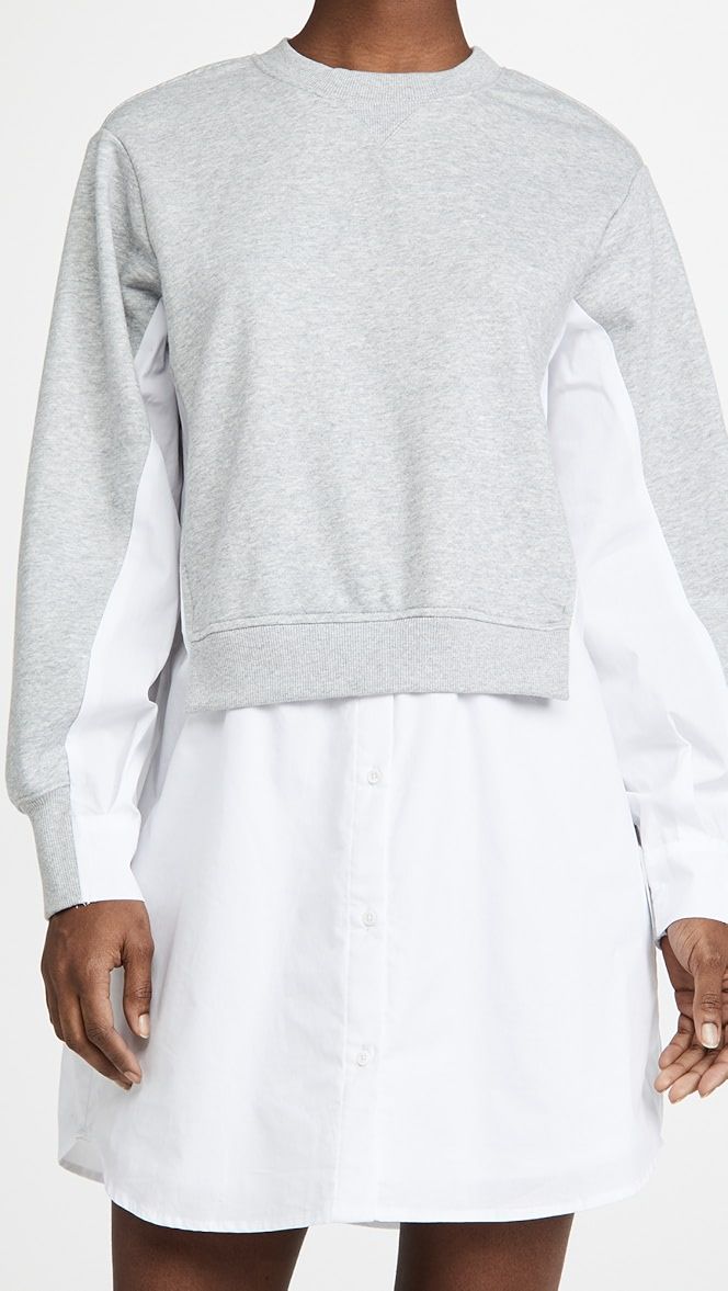 Sweatshirt With Poplin Combo | Shopbop