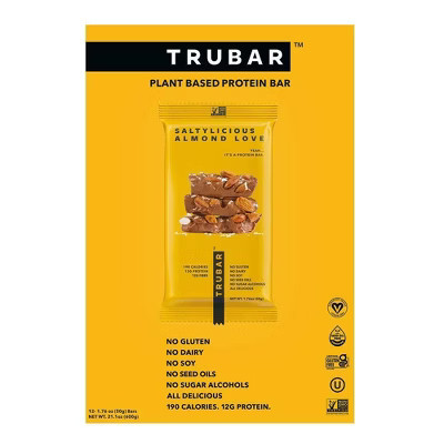 TRUBAR 12g Plant Based Protein Bars - Saltylicious Almond Love - 12ct | Target