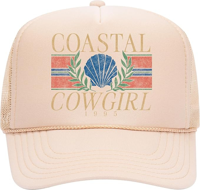 Coastal Cowgirl Trucker Hat | Beach Cowboy Cute Summer Western Country Vintage | Premium Foam Tru... | Amazon (US)