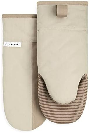KitchenAid Beacon Non-Slip Oven Mitt Set, Milkshake/Beige, 2 Piece Set | Amazon (US)
