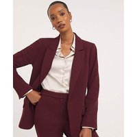 Scuba Crepe Edge To Edge Blazer Plum - JD Williams - Size: 32 | JD Williams (UK)