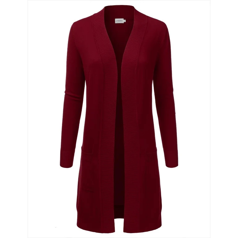 Doublju Women's Lightweight Long Sleeve Open Front Long Cardigan Sweaters | Walmart (US)