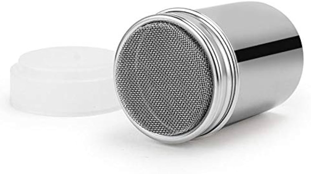 Stainless Steel Chocolate Shaker Icing Sugar Powder Cocoa Flour Coffee Sifter Cooking Tools Lid C... | Amazon (US)