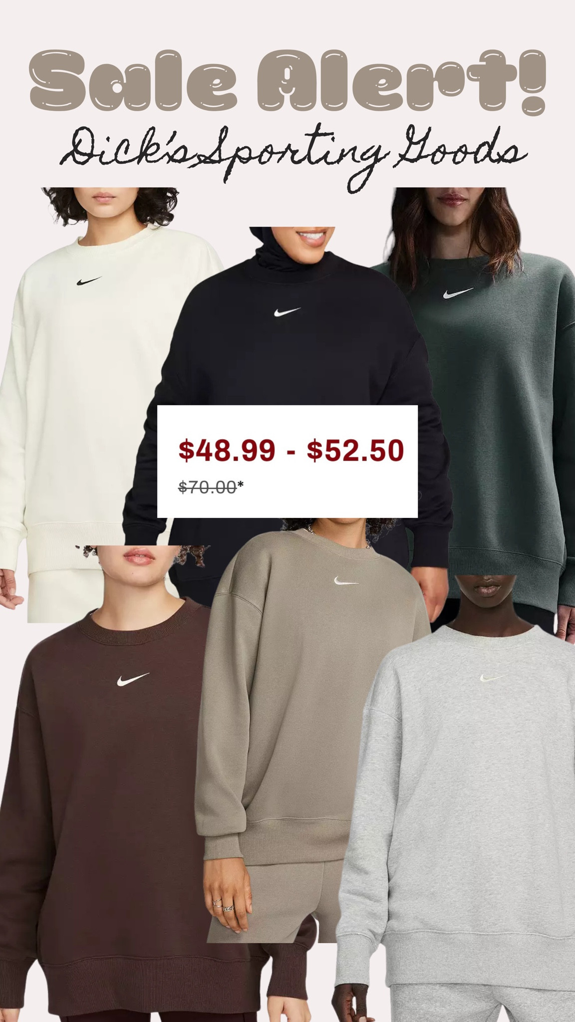 Nike Crewnecks on sale! 

#LTKSeasonal #LTKSaleAlert #LTKFindsUnder50