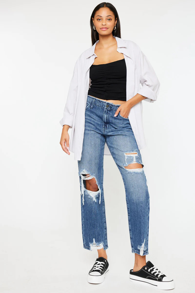 Ariela High Rise Straight Leg Jeans | Kancan USA
