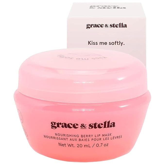 Grace & Stella Kiss Me Softly Nourishing Berry Lip Mask - Lip Moisturizer For Very Dry Lips - Ove... | Amazon (US)