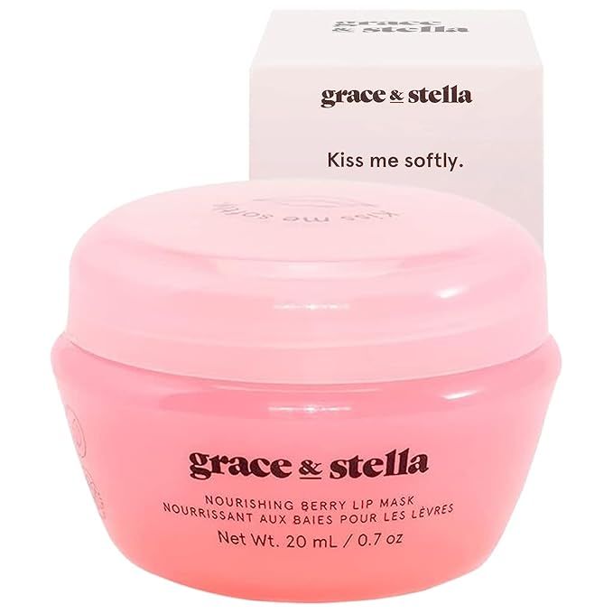 Grace & Stella Kiss Me Softly Nourishing Berry Lip Mask - Lip Moisturizer For Very Dry Lips - Ove... | Amazon (US)