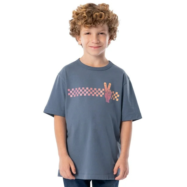 Wonder Nation Boy's Short Sleeve Elevated Graphic T-Shirt, Sizes 4-18 & Husky | Walmart (US)