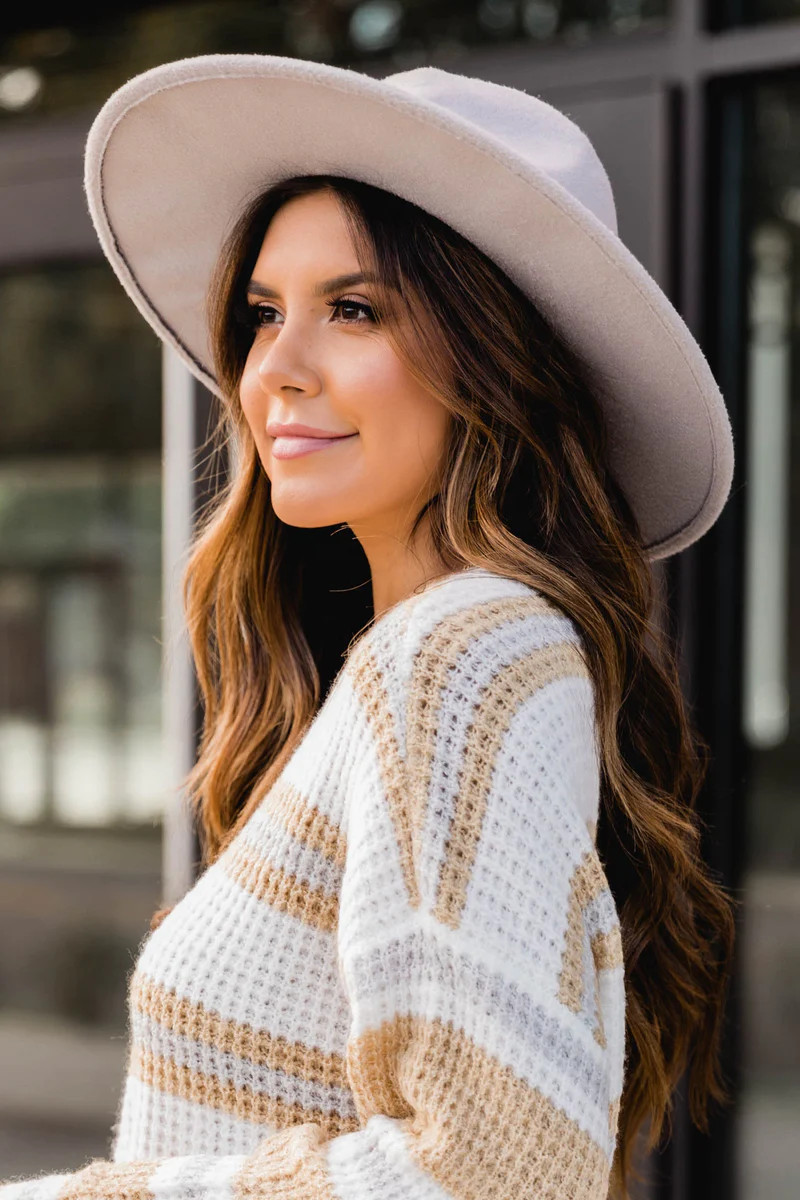 For Next Time Grey Wide Brim Fedora Hat | The Pink Lily Boutique