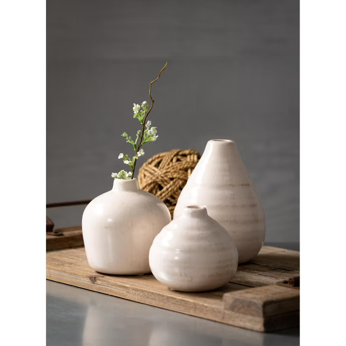 Sullivans Set 3 Small Ceramic Vases 3"H, 4"H & 5"H | Target