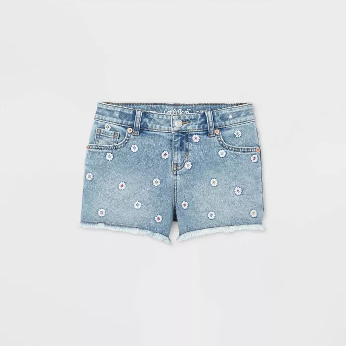 Girls' Daisy Jean Shorts - Cat & Jack™ Light Wash | Target