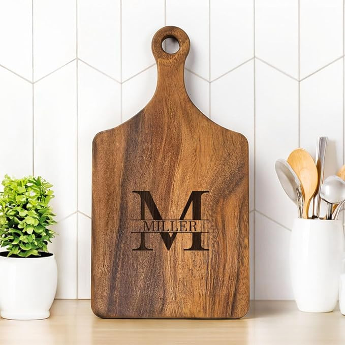 callie Personalized Cutting Board with Monogrammed Name, Wooden Kitchen Chopping Boards with Hand... | Amazon (US)