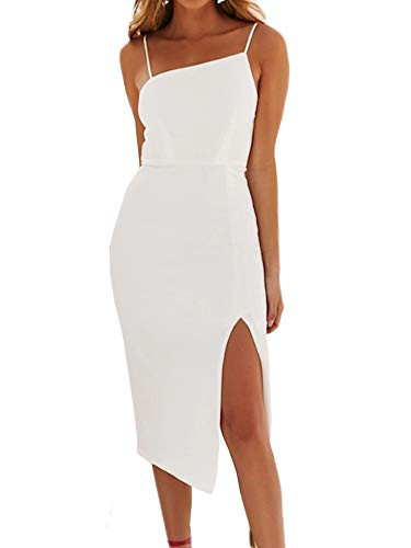 Just Quella Wedding Guest Dresses for Women White Dress (M, White midi Dress) | Amazon (US)