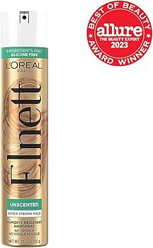 L'Oreal Paris Elnett Satin Hairspray Extra Strong Hold Unscented 11 oz; (Packaging May Vary) | Amazon (US)