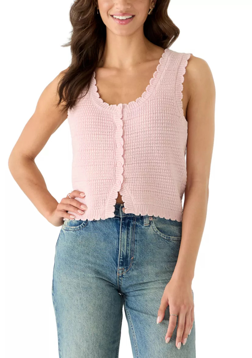 Women's Scoop Neck Button Front Vest | Belk