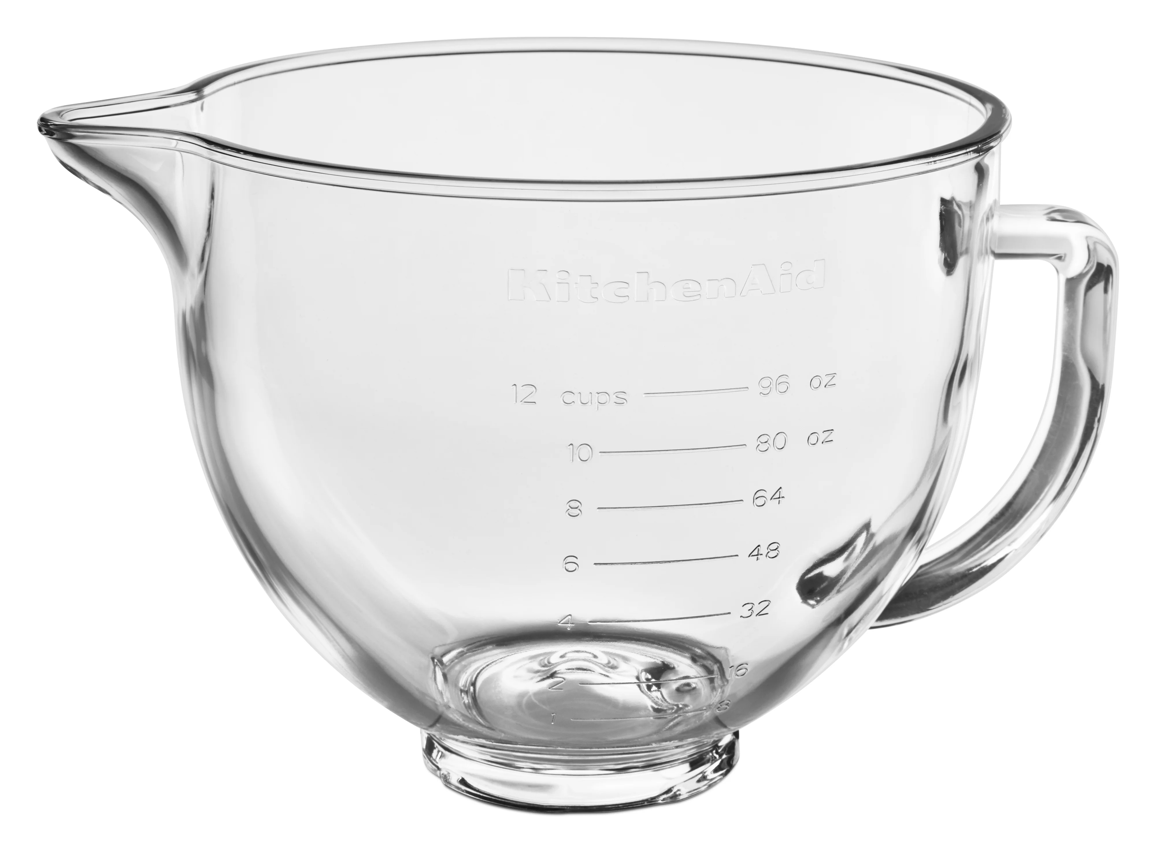 KitchenAid 5 Quart Tilt-Head Glass Bowl with Measurement Markings, Clear, KSM5NLGB | Walmart (US)