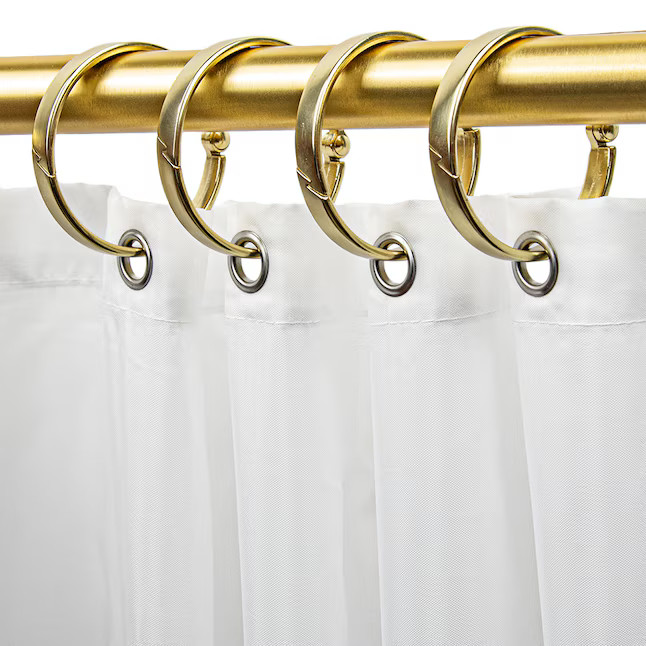 allen + roth Brushed Gold Aluminum Single Shower Curtain Rings (12-Pack) | Lowe's