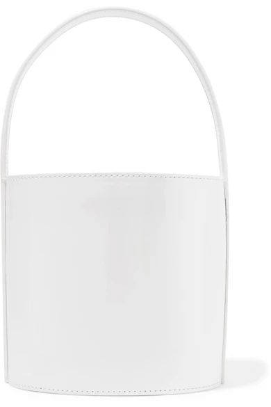 STAUD - Bissett Patent-leather Bucket Bag - White | NET-A-PORTER (UK & EU)