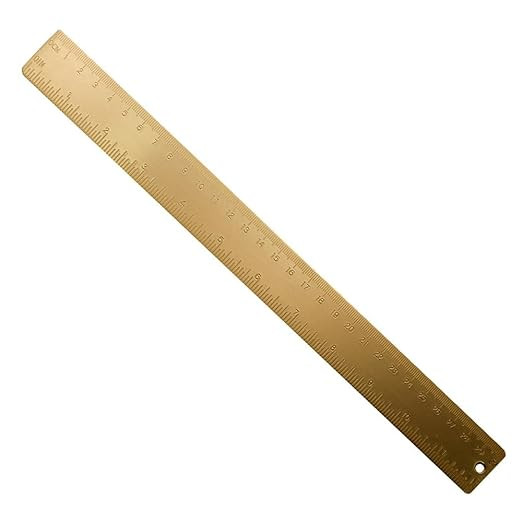 12inches/30cm Brass Measuring Rulers, Dual Scales Drawing Ruler, Straight Edge Linear Measurement... | Amazon (US)