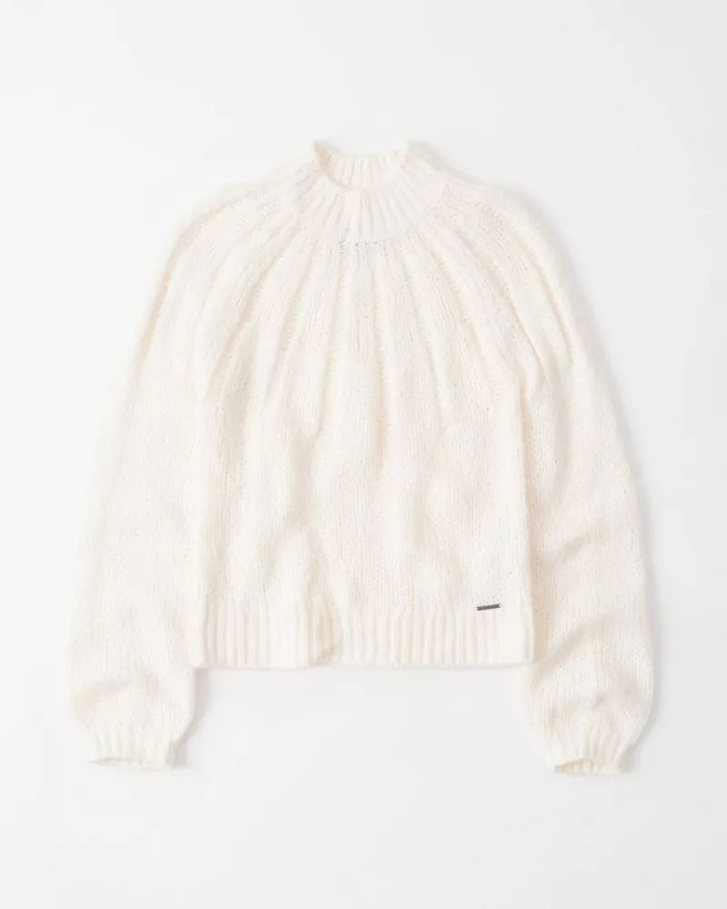 Fuzzy Mock Neck Sweater | Abercrombie & Fitch US & UK