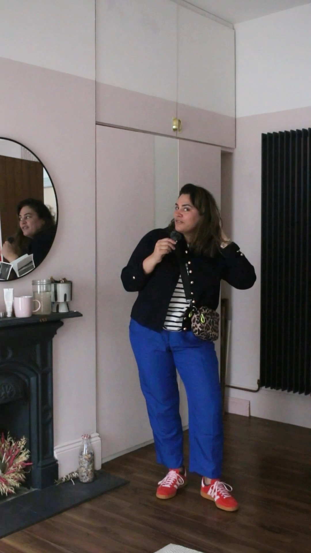 Zara cardigan {XL} HM striped tshirt {XL} HM linen blend blue trousers {XL} Adidas Spezials {7.5} midsize outfit //midsize fashion // spring outfit // 30 midsize spring outfits in 30 days 

#LTKmidsize #LTKover40 #LTKshoecrush