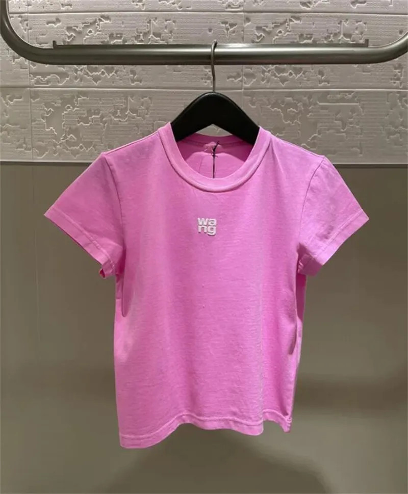 New Fashion Clothing Women T shirt Top Vest Dress Alex-ander -Wang Letter Washed T shirts du pe | DHGate