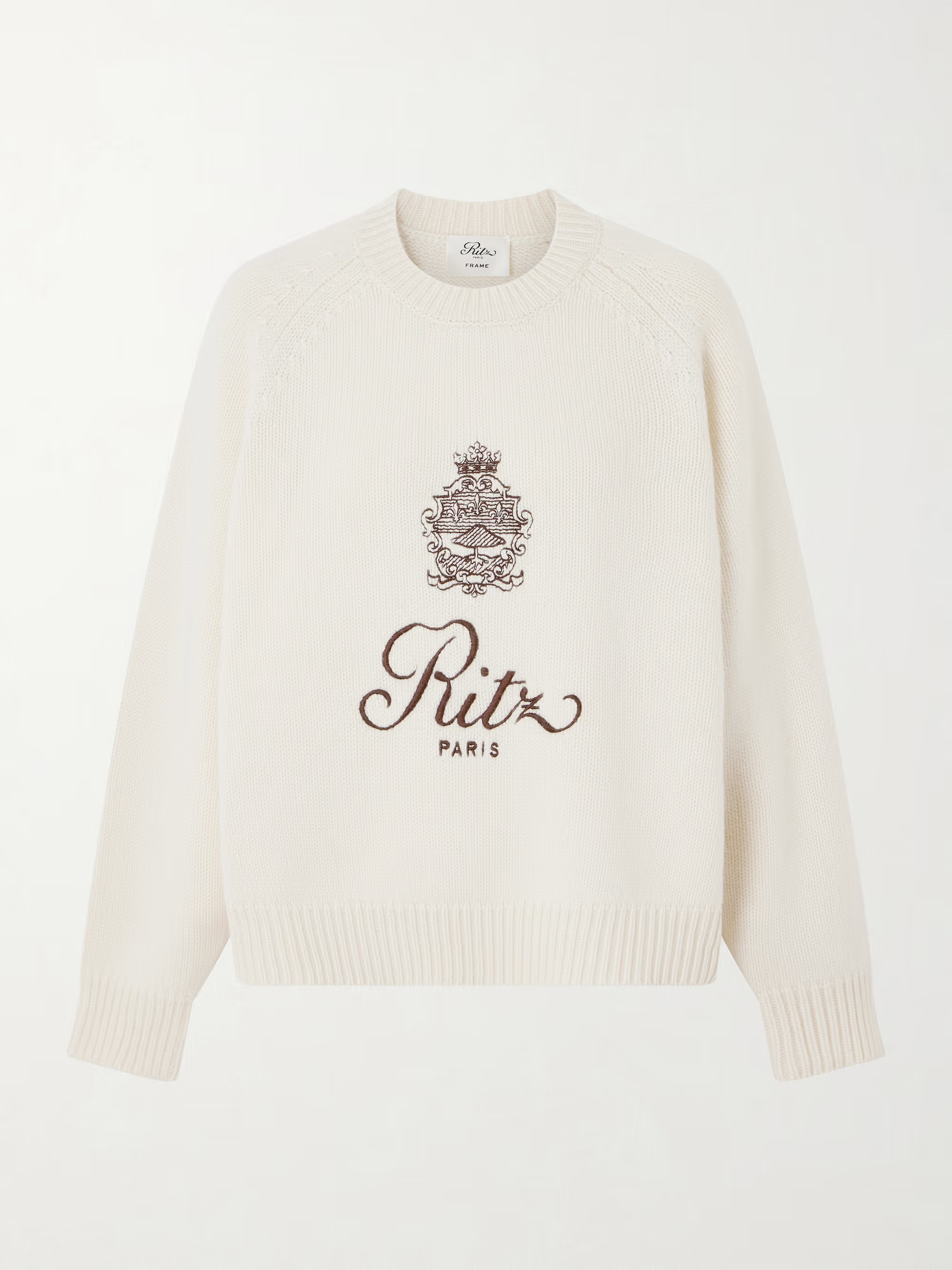 + Ritz Paris oversized embroidered cashmere sweater | NET-A-PORTER (US)