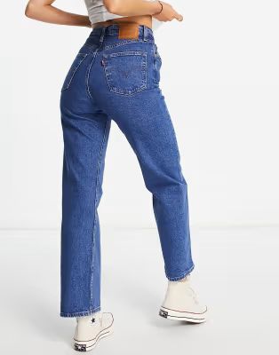 Levi's ribcage straight jean in dark wash | ASOS (Global)