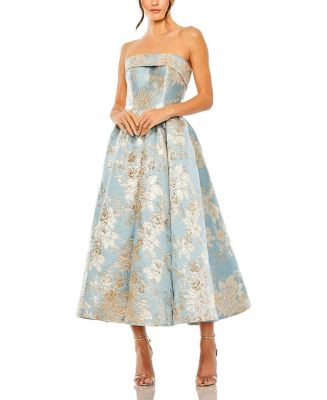 Strapless Brocade Midi Dress with Pockets | Bloomingdale's (US)