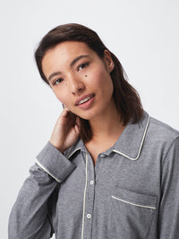 Jersey Pajama Pant Set - Heather Grey | For Days