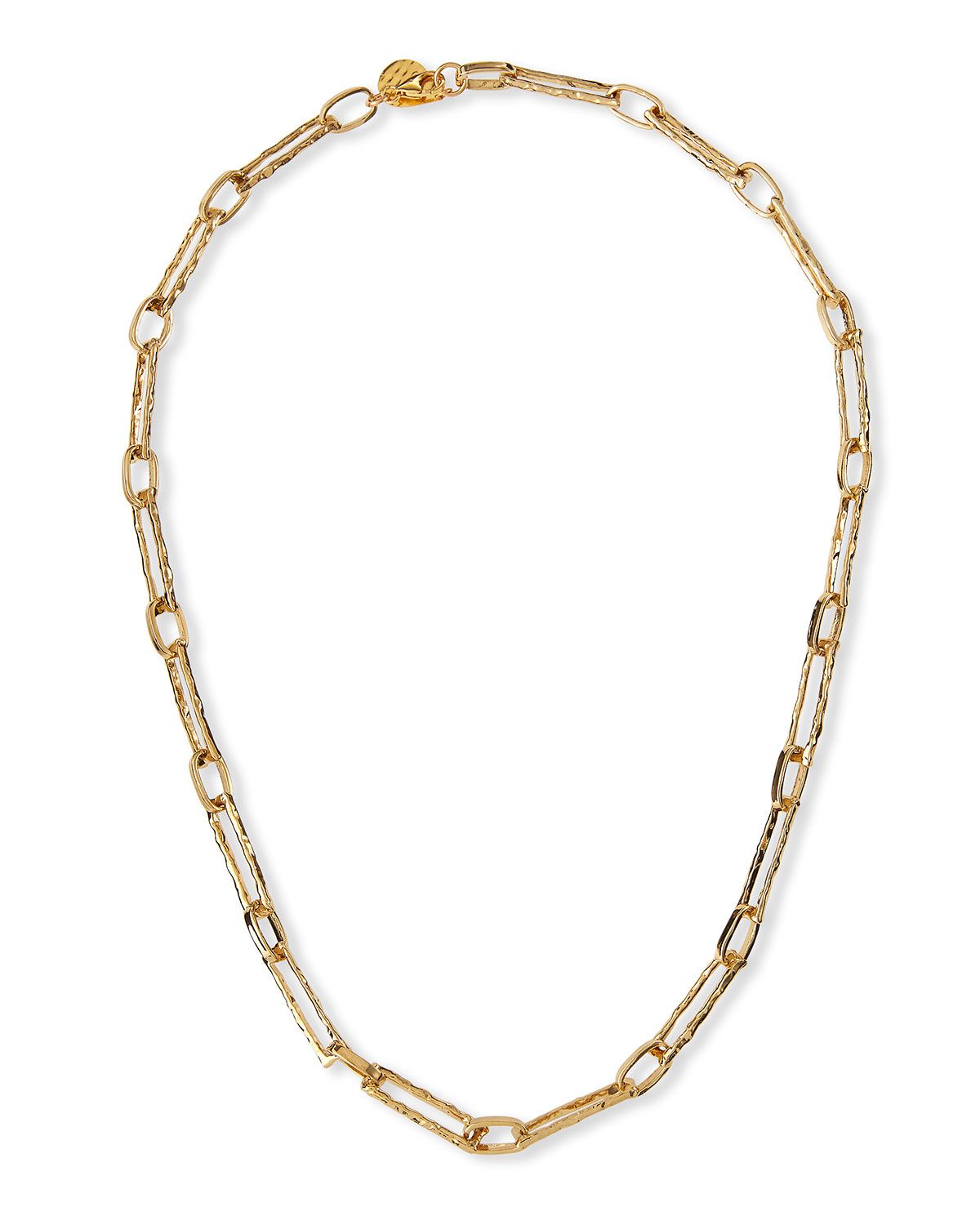 Textured 24k Gold-Plate Chain Necklace | Neiman Marcus