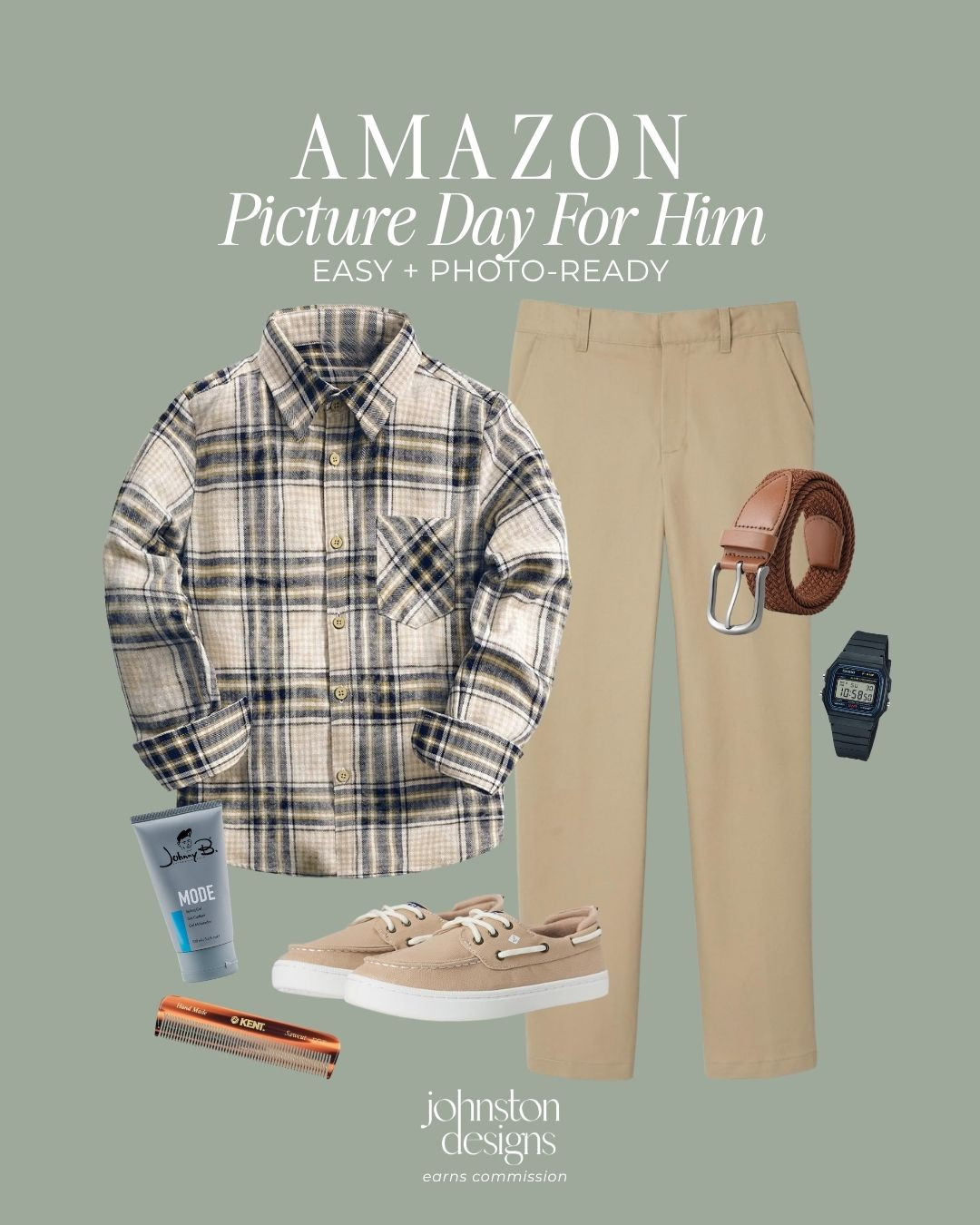 Picture day made easy for him. 📸 This Amazon outfit is polished enough for school photos but still comfortable for the rest of the day, with a classic plaid button-down, khaki pants and easy neutral accessories.

amazon boys fashion, boys picture day outfit, school picture day outfit, amazon kids fashion, boys fall outfit, plaid button down, khaki pants, boys school clothes, boys sneakers, fall outfit for boys, photo ready outfit, boys wardrobe basics

#amazonkids #boysfashion #pictureday #schooloutfit #fallfashion #amazonfinds #kidsstyle #boysoutfit #backtoschool #amazonfavorites
 

 #LTKmomlife #LTKKids