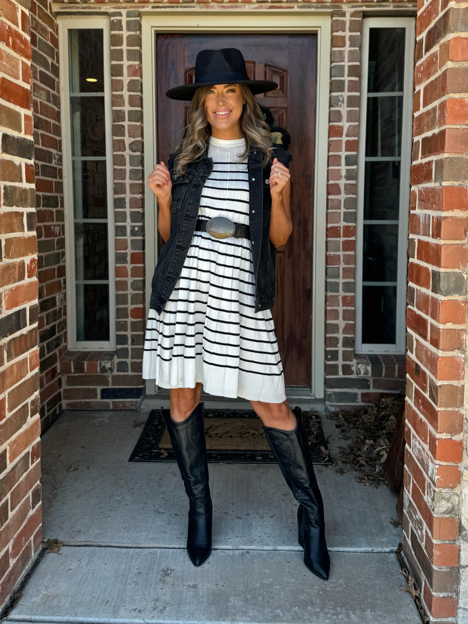 Boho western outfit, western boot outfit, black and white outfit, concert outfit 

#LTKFestival #LTKitbag #LTKfindsunder50