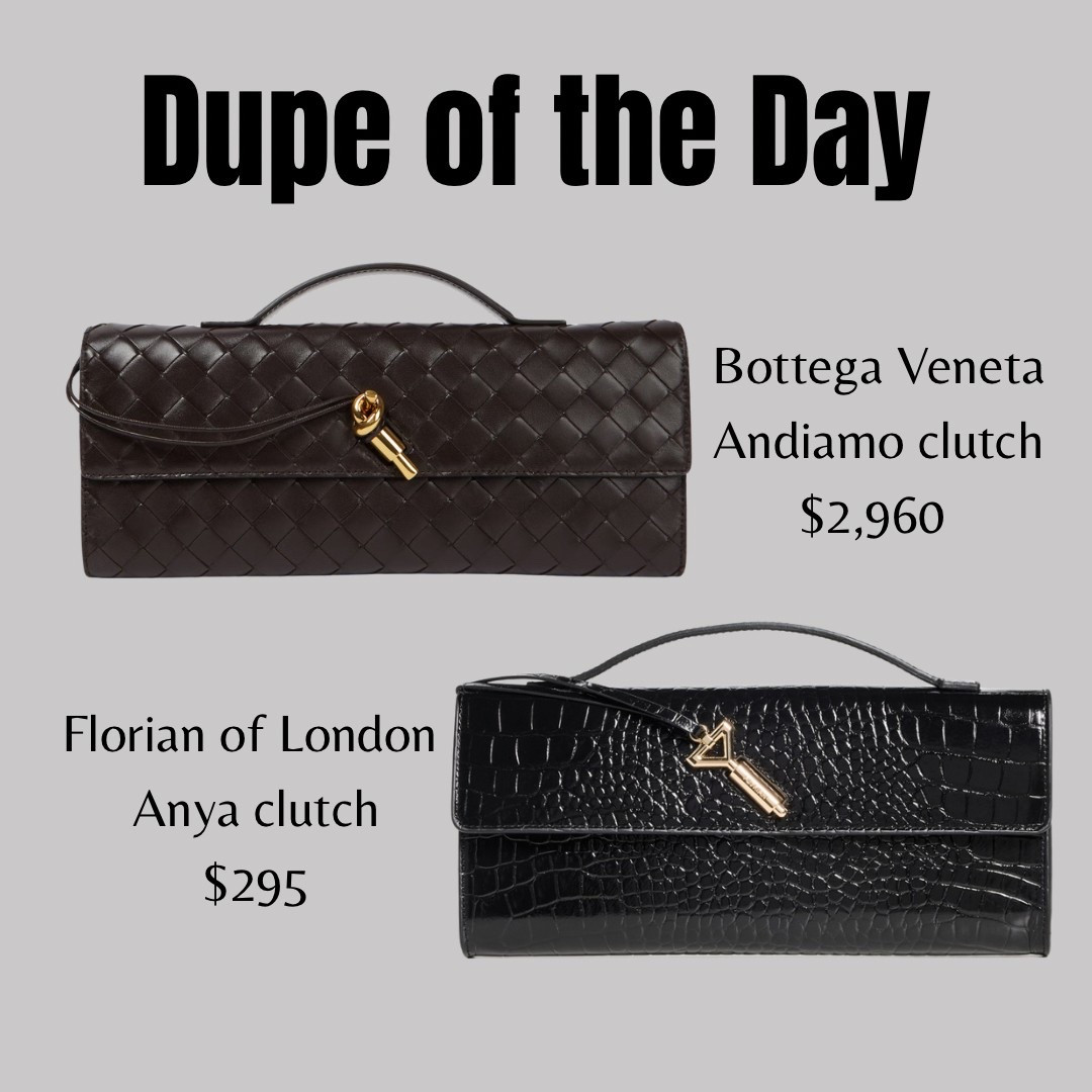 Dupe of the Day. The Florian of London Anya clutch is one of my favorite handbags and for my money it’s just as great a buy, and as beautifully crafted as the Bottega Veneta Andiamo Clutch for a fraction of the price. Bonus: Black Woman owned!!

#LTKOver40 #LTKStyleTip